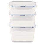 3 Boîtes rectangles 560ml à 1L Lock and Lock